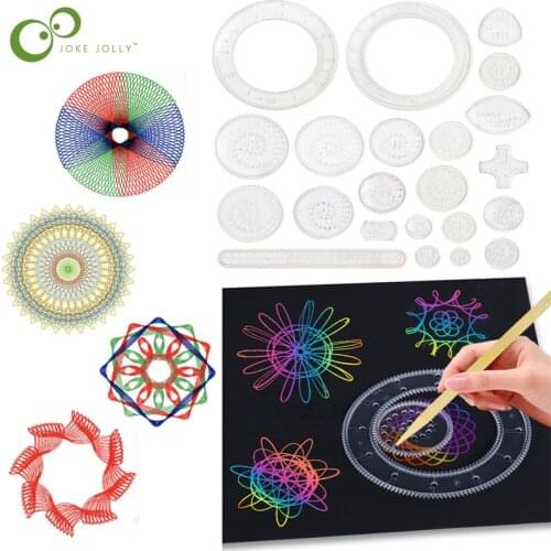 New Spirograph Drawing Toys Set Interlocking Gears Wheels Painting Drawing Accessories Creative Educational Toy Spirographs YJN