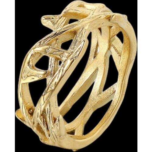 Olive Branch Stainless Steel Mens Jesus Crown Rings Punk Simple Retro for Male Boyfriend Biker Jewelry Creativity Party Gift