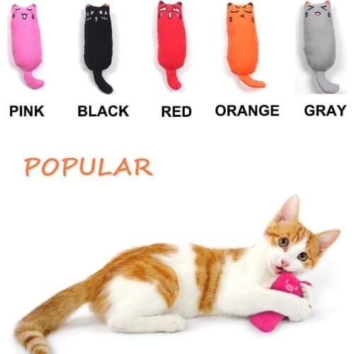 Kitten Teeth toy Grinding Cat Plush Thumb Pillow Cat Toys Thumb Bite Cat mint For Cats Pet Accessories Interactive Plush Cat Toy