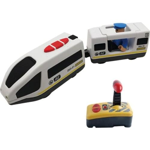 Boy Electric Remote Control Train Toy Magnetic Train Model Compatible With For Thomasings BRIO Wooden Track Toys For Children
