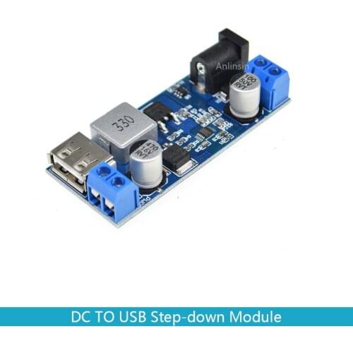 5A DC-DC 9V 12V 24V TO 5V step-down Voltage regulator power supply module board Buck Converter with usb out for phone Charging