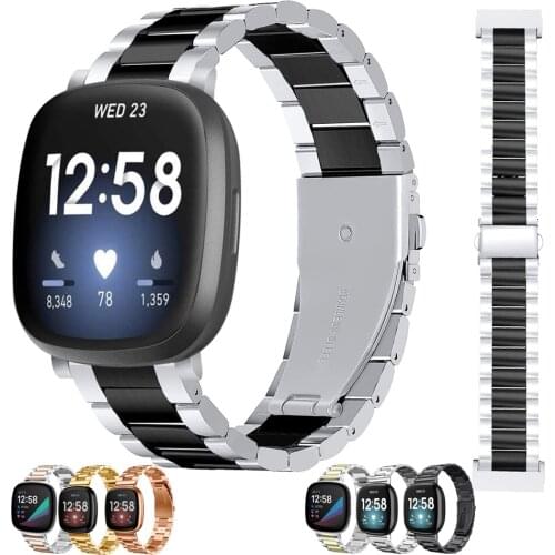 Stainless Steel Watchband for Fitbit Versa 3 Smart Watch Strap Metal Band for Fitbit Sense/Versa 3 Correa Bracelets Accessorises
