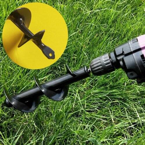 Auger Spiral Drill Bit Planter Fence Borer Post Garden Flower Planting Hole Digger Carbon Steel Drill Bit Yard Planting Machine