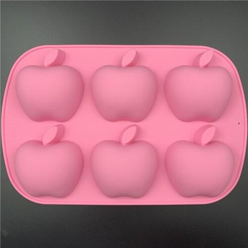 6 Holes Fruit Shape Silicone Cake Mold For Sugar Chocolate Cake Mousse Moulds Pastry Baking Tools