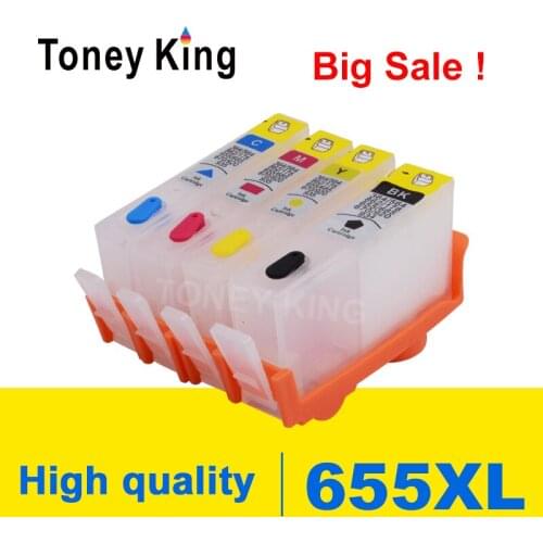 Toney King Refill Ink Cartridge For HP 655 XL For HP655 Deskjet Ink Advantage 3525 4615 4625 5525 6520 6525 Printer