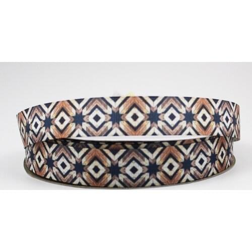 Creative geometry printed grosgrain ribbon 9-75mm DIY handmade materials christmas wedding gift wrap tape ribbons