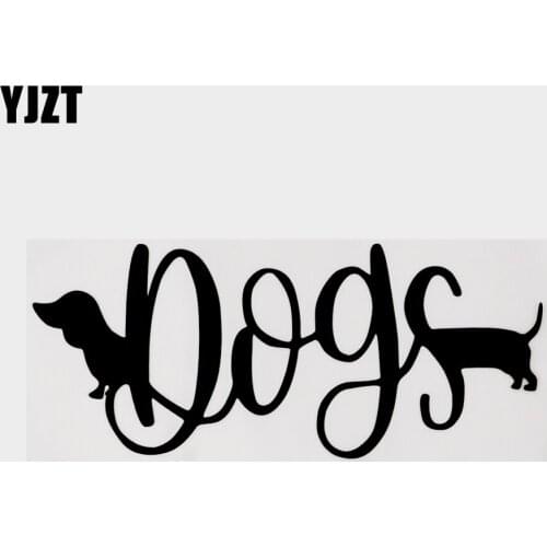 YJZT 17CM×7CM Creative Animal Dogs Car-styling Vinyl Decal Car Sticker 13F-0107