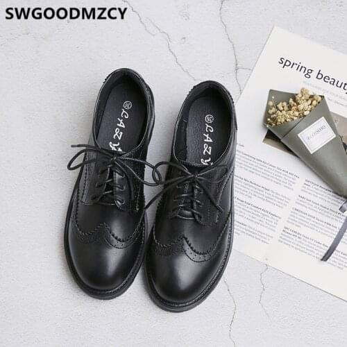 Brogues Short Heels Chunky Heels Office Shoes Women Black High Heels Court Shoes Pump Shoe Women Zapatos Tacon Mujer 2020 Scarpe