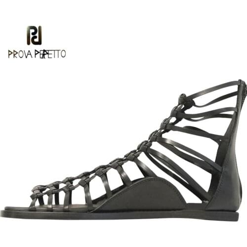 2021 summer new trend woven flat Roman sandals women net boots leather hollow short boots sandals