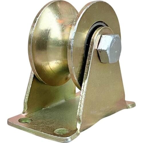 Groove Rigid Caster 31mm Diameter Bearing Steel Wheel Type U Shape Sliding Door Heavy Duty Pulley Groove Wheel Colored steel