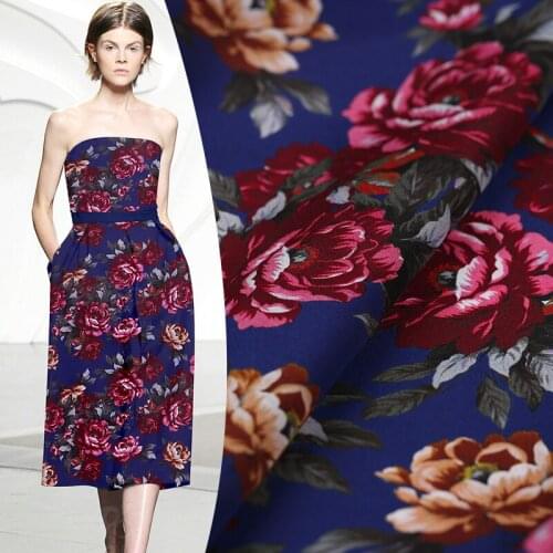 1 Meter * 1.14 Meter Autumn 19 Spring Summer Silk Crepe De Chine Printing Fabric A-line Skirt Dress