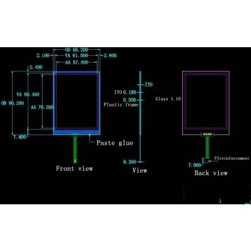 100pcs/lot 100% original New original new 3.8‘’ inch four-wire resistance touch screen external screen handwriting screen