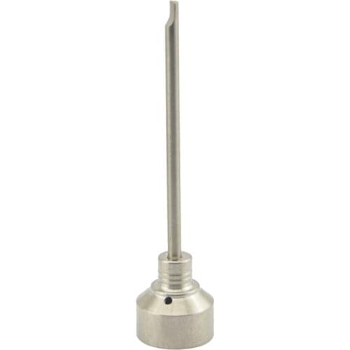18MM Titanium Nail GR 2 Carb Cap With One Hole 89MM Dabber Titanium Nail Nail For Glass Bong Water Pipe Cigarette Accessories