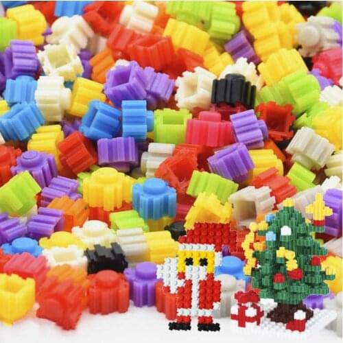 200Pcs Colorful Micro Diamond Building Blocks 8*8mm DIY Creative Small Bricks Model Figures Educational Toys For Children Gifts