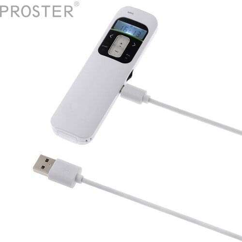 PROSTER for Wireless Presenter Rechargeable Presentation Remote with LCD Display 2.4GHz USB Point PPT Clicker Remote Control