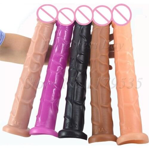 Big Realistic Dildo Penis Soft Long Dildo with Suction Cup Adult Anal Vaginal Masturbation Big Dildo Massage Sex Toys for Women
