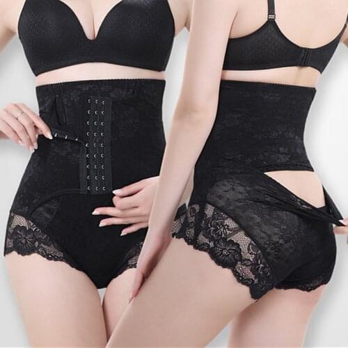 Women Tummy Control Shapewear Panties Lace Shorts Plus Size Butt Lifter High Stretch Seamless Slimming Waist Trainer Body Shaper