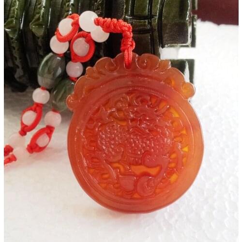 Long Yi jade agate pendant necklace jade jewelry gift accessories 8000266