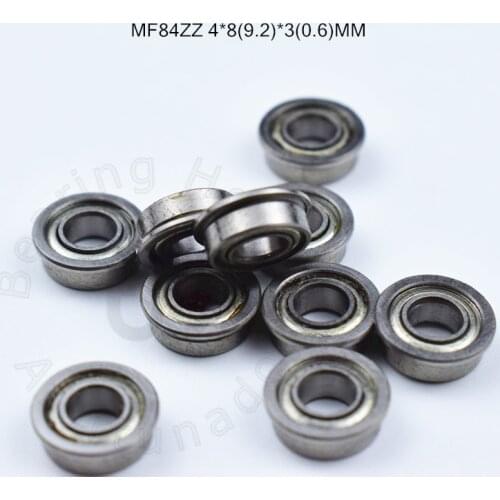 MF84ZZ 4*8(9.2)*3(0.6)MM 10pieces bearing LF-840ZZ ABEC-5 Flange bearings Free shipping chrome steel bearing MF84ZZ LF-840ZZ