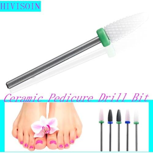 HIVISOIN - Ceramic Pedicure Drill Bit - Remove Foot Calluses Bit - Medium - Black-0051.060