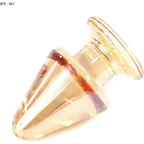Crystal Glass Anal Plug G Point Atrium 55mm Anal Masturbation Chrysanthemum Tool Anal Suppository Large Outdoor Appeal