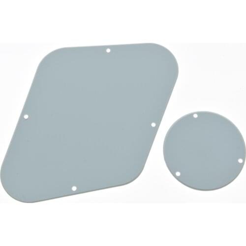 KAISH White LP Rear Control & Switch Plate Cavity Cover For Epi LP