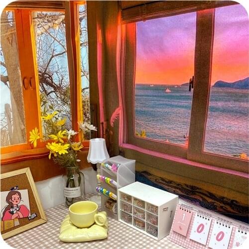 Kawaii Tapestry Wall Hanging Landscape Background Cloth Room Decor Beautiful Girl Bedroom Wall Cloth Decoration Tapestry Fabric