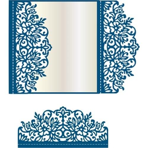 Lace Flower Frame Metal Carbon Steel Cutting Dies 3D DIY Scrapbooking Craft Cut Die Photo Invitation Cards Decoration