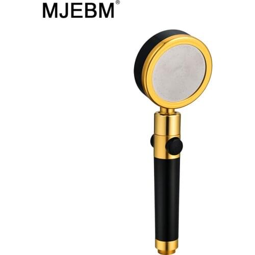 MJEBM Water-saving Space Aluminum Powerful Pressurized Spray Handheld Shower Nozzle High Pressure Rain Shower Head Bathroom