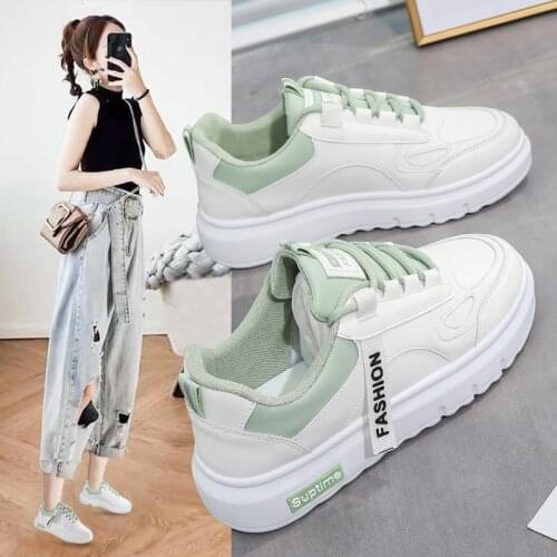 New fashion Korean flat-bottomed outdoor leisure sports fitness womens shoes board shoes white shoes all-match womens shoes