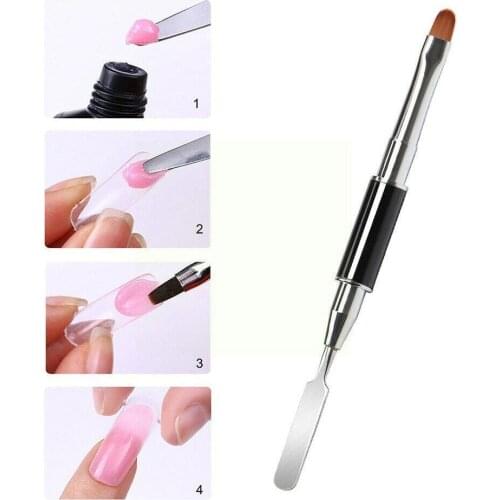New 1Pcs Nail Brush Nail Art Painting Pen Brush UV Acrylic Crystal Gel Pen Drawing Rhinestone Nail Color Polish Gradient W3C9