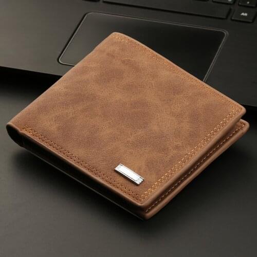 New Men leather Wallets Small Money Purses Wallets New Design Dollar Price Top Men Thin Wallet With Coin Bag