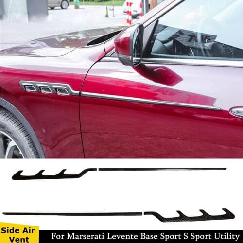 Front Bumper Door Side Air Vent Fender Trims Canards for Maserati Levante Base Sport S 2016-2019 Body Kit Decoration Strips