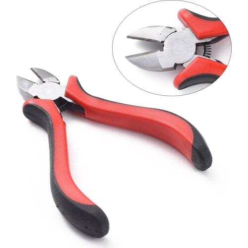 Carbon Steel Jewelry Pliers Polishing Side Cutting Pliers Side Cutter Jewelry Making Tools 118mm Red
