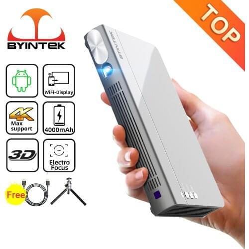 BYINTEK UFO P12 Smart 3D Full HD 4K 5G WIFI Android Pico Portable Micro Mini LED DLP Projector for Iphone 11
