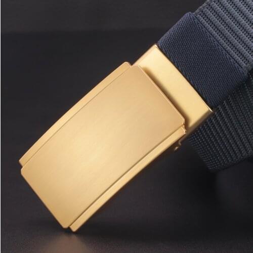 Luxury Designer Nylon Fashion Belt Mens Black Automatic Buckle Brand Belt For Young Boys Casual High Quality Cinto Masculino