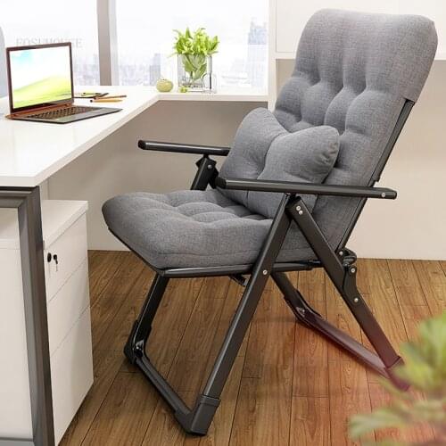 Folding Home Furniture Office Lazy Recliner Dormitory Bedroom Leisure Single Chair Small Apartment Study Villa Backrest Armchair