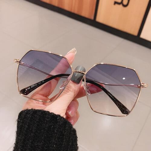 Fashion Sunglasses Women Luxury Brand Design Sun Mirror Oversize Metal Glasses Square Women Sun Glasses Men Outdoor Uv400
