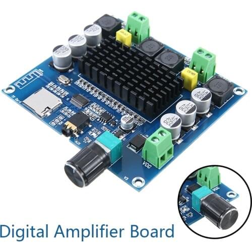 TDA7498 100Wx2 Power Digital Amplifier Audio Board Dual Channel Stereo Sound Speaker Amplifiers Support bluetooth TF Card AUX