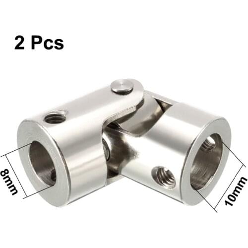 UXCELL 2PCS 8mm to 10mm L35XD16 1 Section Rotatable Universal Steering for M4 Torque transmision Alignment Shaft U Joint Coupler
