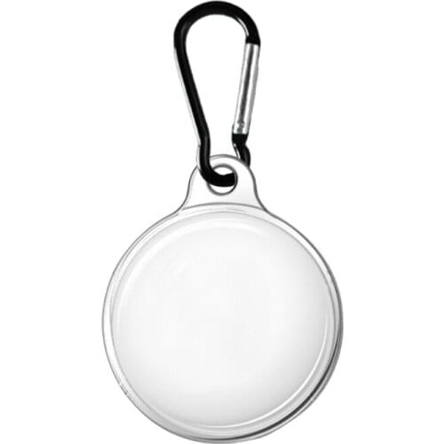 Protective Case for AirTags Locator Tracker Anti-lost Device with Keychain Hook TPU Made Shell Skin with Hook Keychain