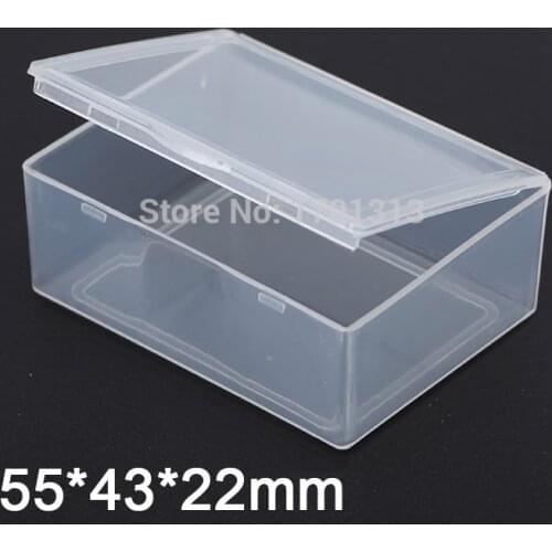 1carton Small rectangular transparent plastic box PP Storage Collections Container Box Case Product packaging 5.5*4.3*2.2cm