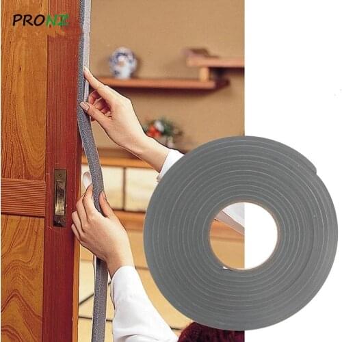 1Roll/2M Self Adhesive Foam Gap Insulation Tape For Doors and Windows Weather Stripping Soundproof Windproof Dustproof Door Seal