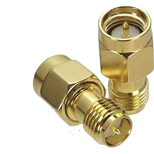 1Pcs SMA Male Plug center to RP-SMA Female Plug in series RF Adapter Connector