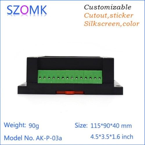 10pieces a lot szomk high switch sticker 115*90*40mm abs plastic din rail housing plastic junction box for electronics