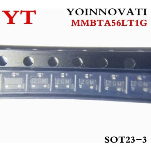 100pcs/lot MMBTA56LT1G PNP 80V 500mA SOT-23 MMBTA56 IC Best quality