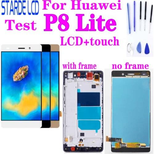 5.0" LCD For HUAWEI P8 Lite LCD Display Touch Screen Digitizer with Frame For ALE-L04 L21 TL00 L23 CL00 L02 UL00 LCD Screen Part