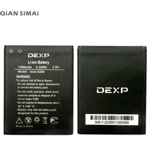QiAN SiMAi 1pcs 100% High Quality 1400mAh Battery For DEXP Ixion E240 Phone