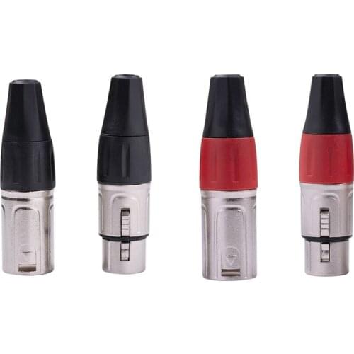 Audio Adapter Plated Male Female Canon Caron XLR Audio Cable Plug DIY Solder Adapter Video Wire Connector