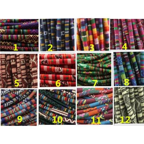 Free Ship EMS 500meters 6mm Round Fabric Cotton Cord Aztec Ethnic Cord Bohemian Rope Wrapped Thread